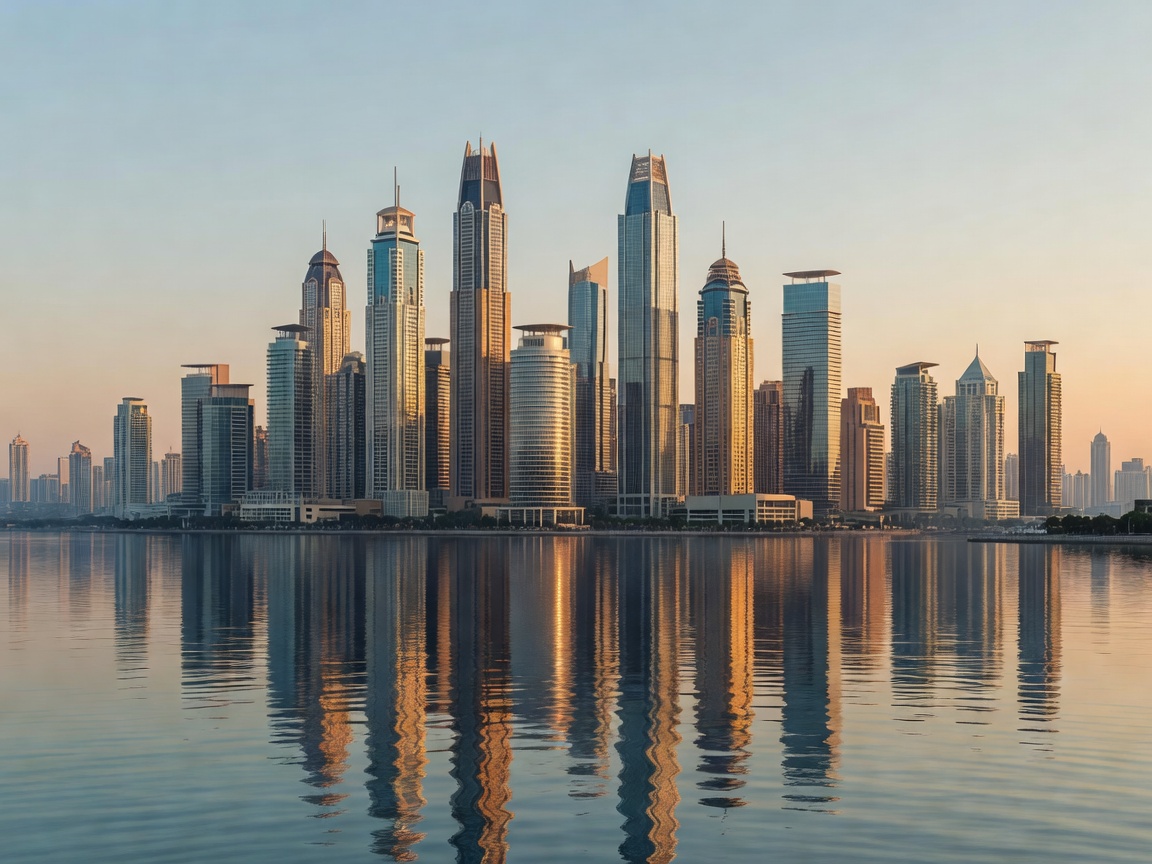 Panoramic view of a luxury skyline
